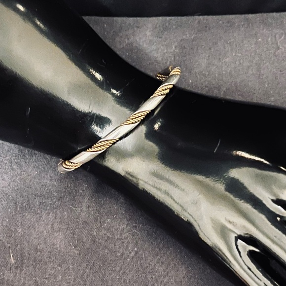 Sterling Silver Navajo Made Twisted Cuff Bracelet - Unisex - Picture 2 of 8